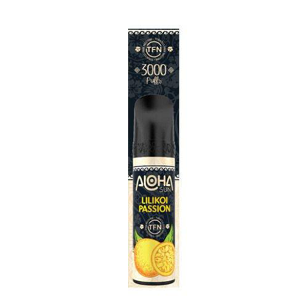 Aloha Sun Disposable | 3000 Puffs | 8mL Lilikoi Passion with Packaging