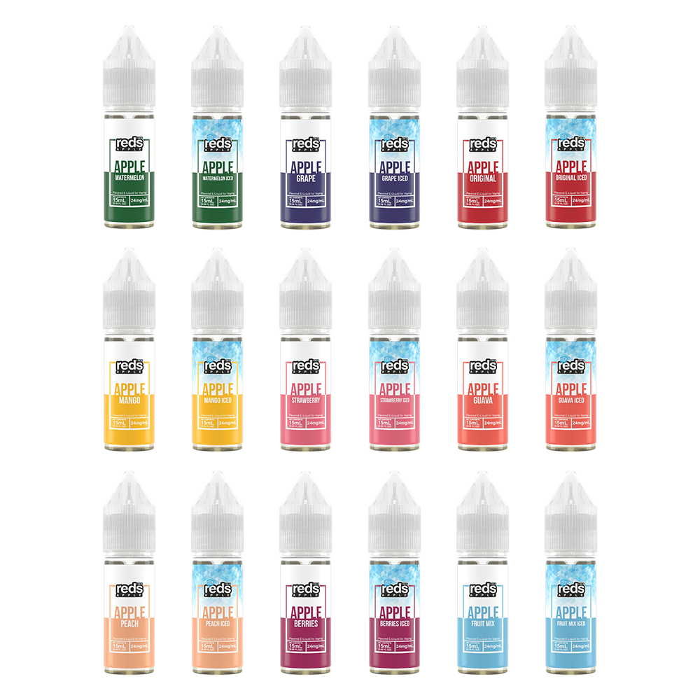 7Daze Reds Salt Series E-Liquid 15mL (Salt Nic) Group Photo