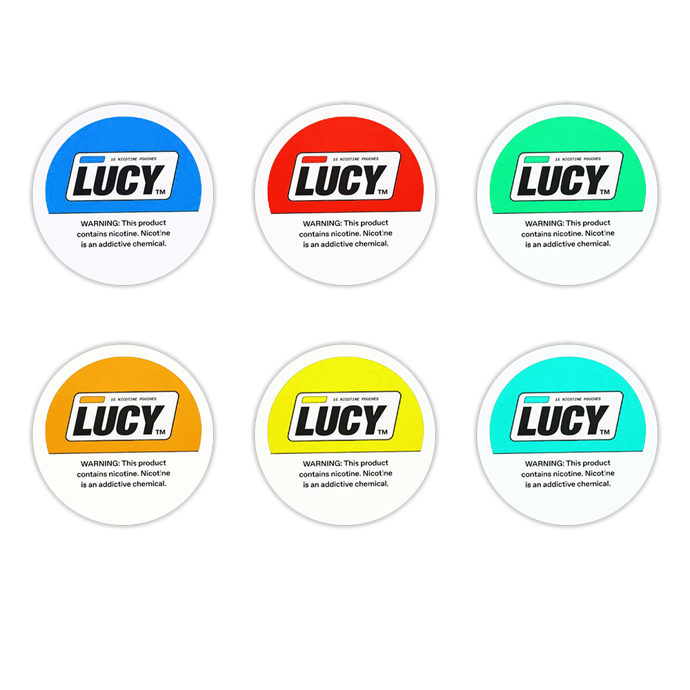 Lucy Nicotine Pouches (15ct Can)(5-Can Pack) Group Photo