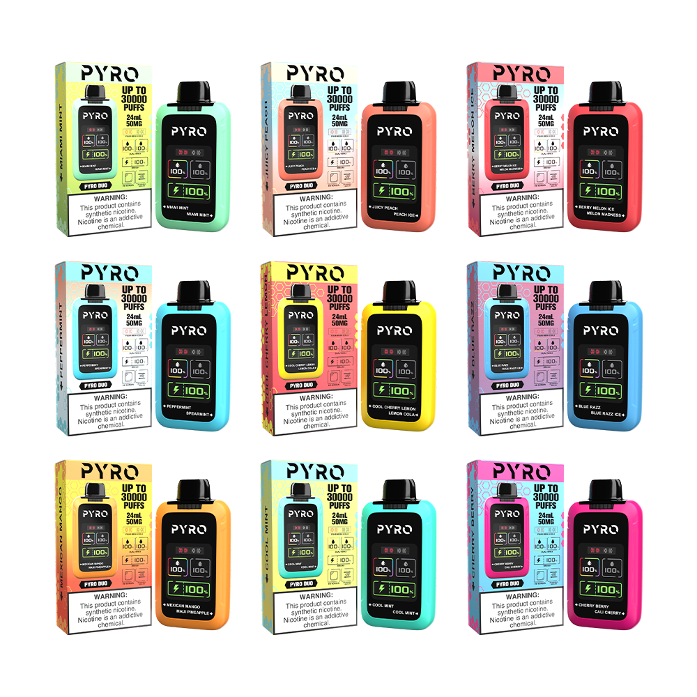 Pyro DUO Disposable Group Photo with packaging