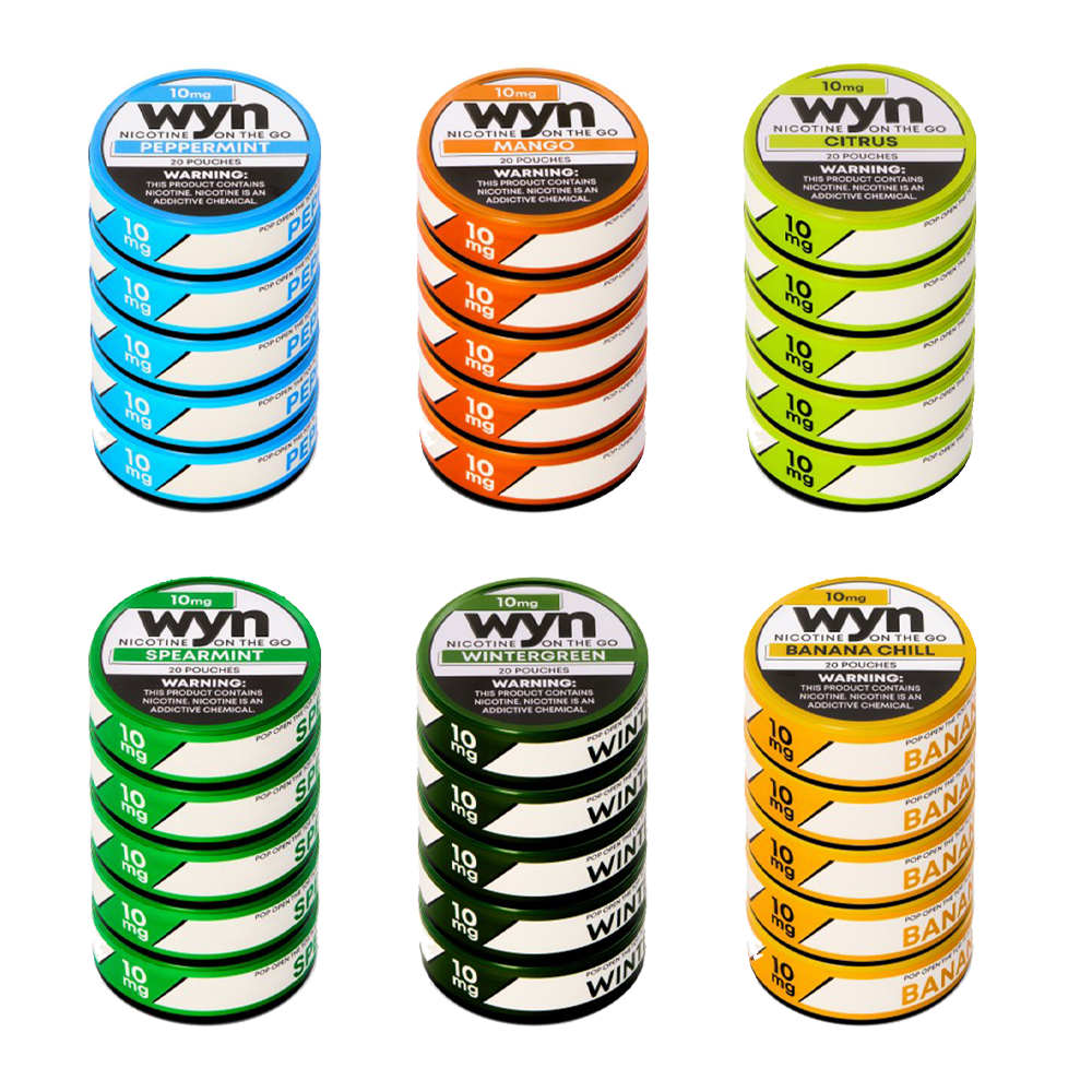 WYN Oral 6-14mg X20 Pouches 5-Cannister Pack | Puffin Vape Shop – PV Shop