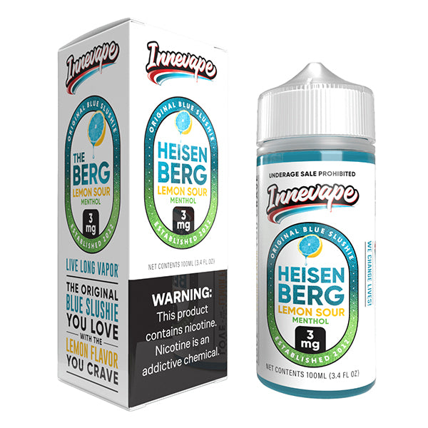 Heisenberg Lemon Sour Menthol by Innevape TFN Series E-Liquid 100mL (Freebase) with packaging