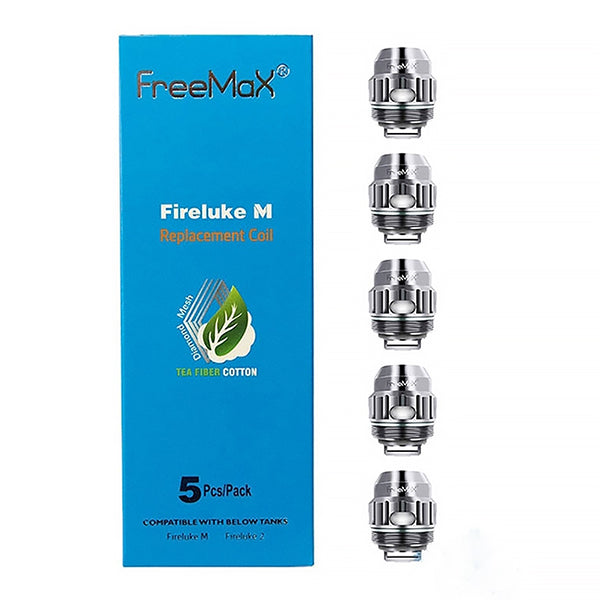 FreeMax TX Replacement Coils Fireluke 2 Tank Pack of 5 - Tx1 Mesh 0.15ohm with packaging