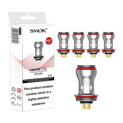 SMOK Vape Pen Coilsdc 0.6ohm 5-Pack with packaging
