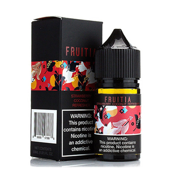 Strawberry Coconut Refresher by Fruitia Salts E-Liquid 30ml with Packaging