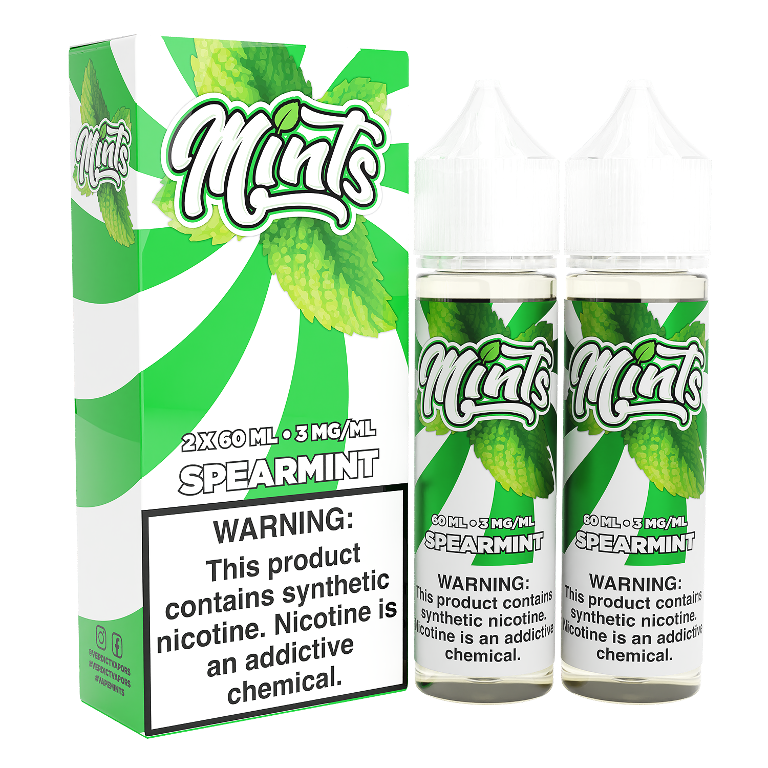 Spearmint by Mints Series 2x 60mL with Packaging