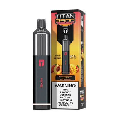 Titan Disposable | 3500 Puffs | 9mL Strawberry Mango Nectarine with Packaging