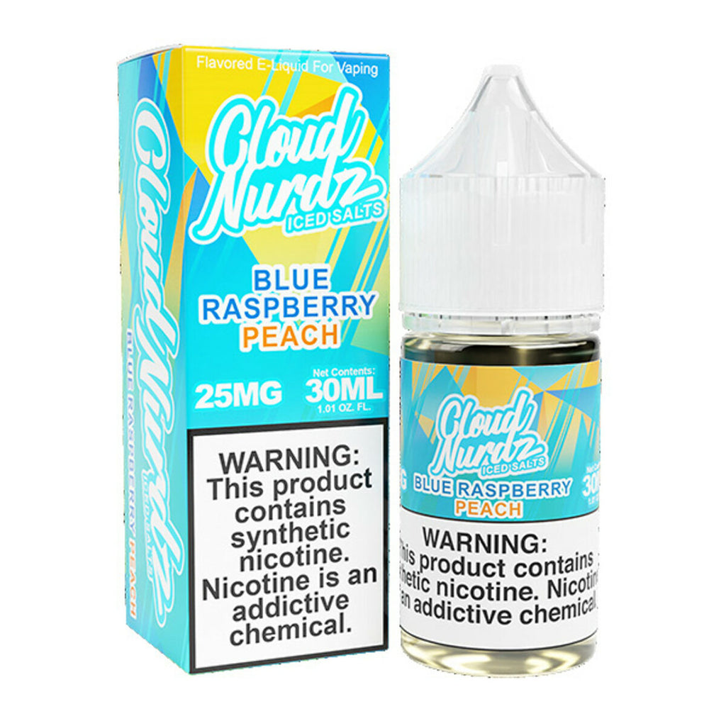 Iced Peach Blue Raz by Cloud Nurdz Salts Series 30mL | Puffin Vape Shop ...