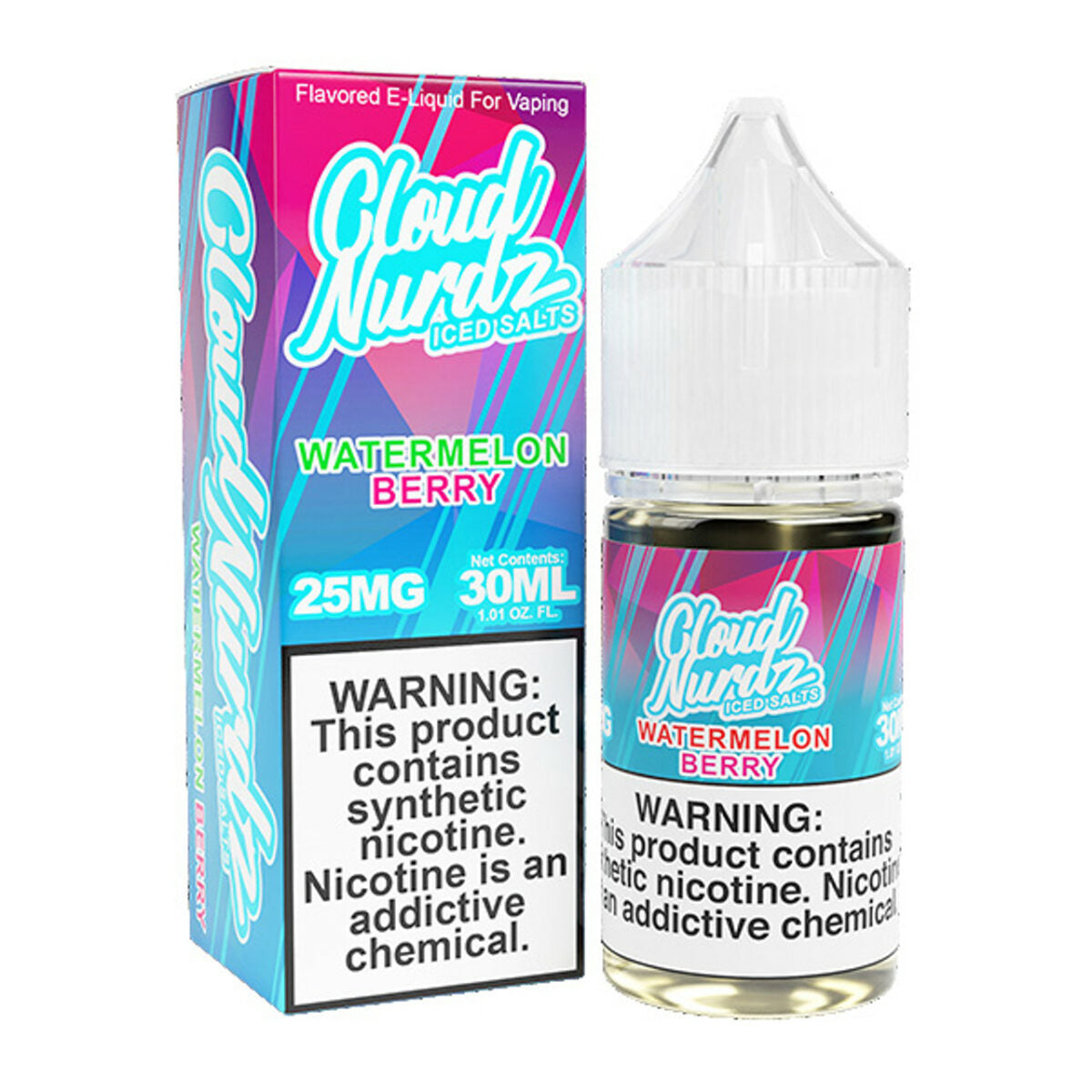 Iced Watermelon Berry by Cloud Nurdz Salts Series 30mL with Packaging