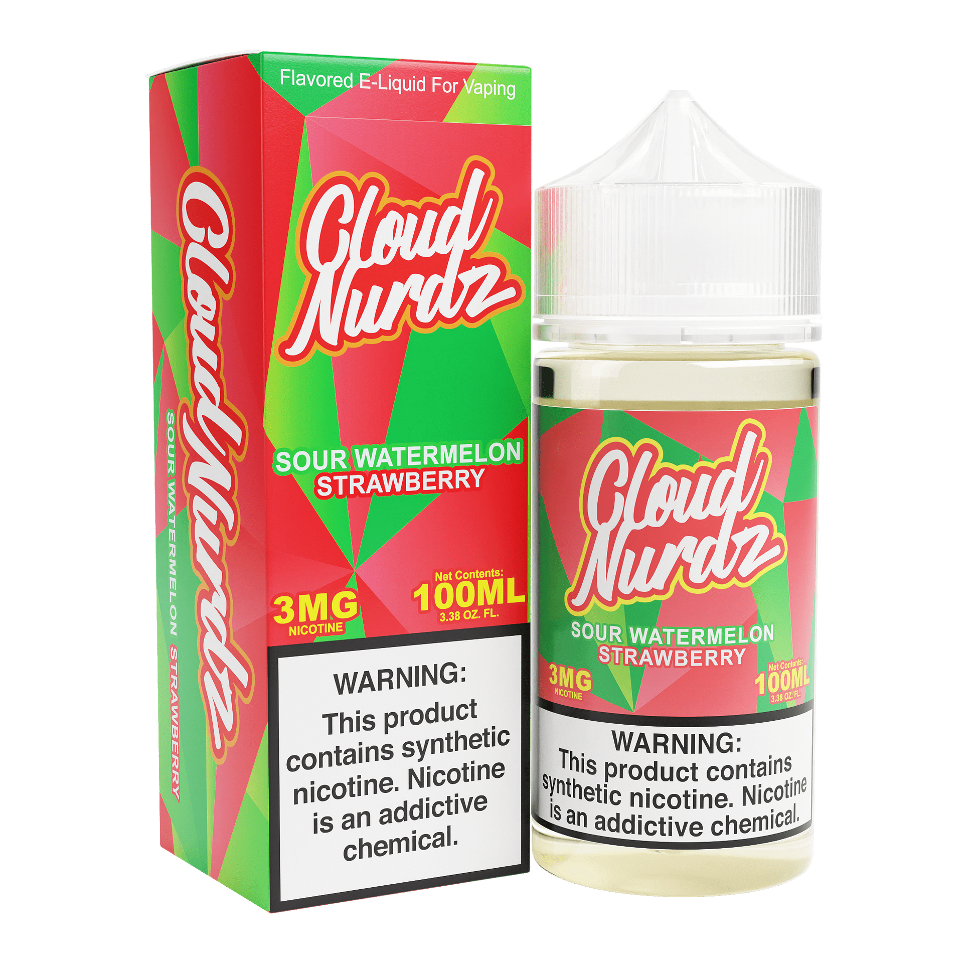 Sour Watermelon Strawberry by Cloud Nurdz Series 100mL with Packaging