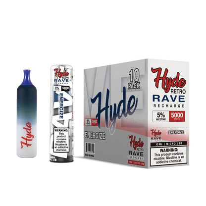 Hyde Retro RAVE Disposable | 5000 Puffs | 12mL Energize with Box