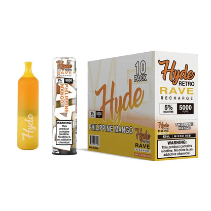 Hyde Retro RAVE Disposable | 5000 Puffs | 12mL Philippine Mango with Box