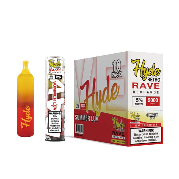 Hyde Retro RAVE Disposable | 5000 Puffs | 12mL Summer luv with Packaging