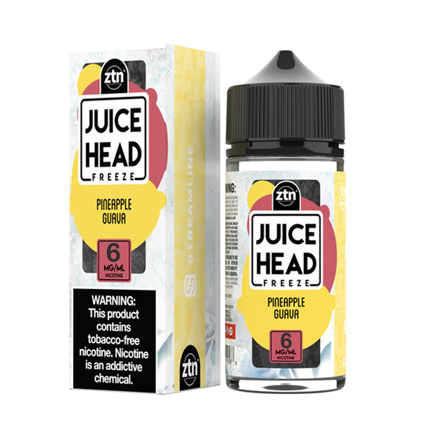 Juice Head Pineapple Guava Freeze SubOhm Vape Liquid 100mL 6mg bottle with Packaging