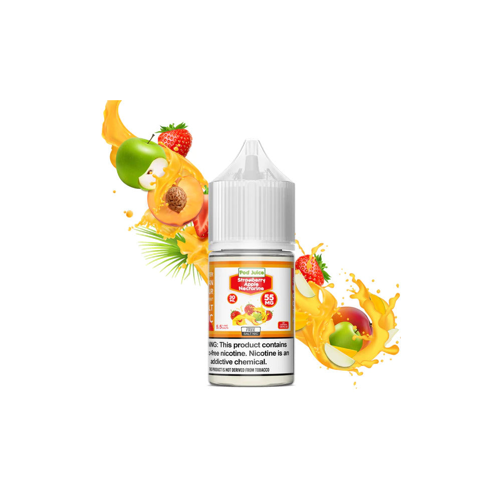 Strawberry Apple Nectarine (Jewel Fuji Nektar) by Pod Juice Salts Series 30mL Bottle