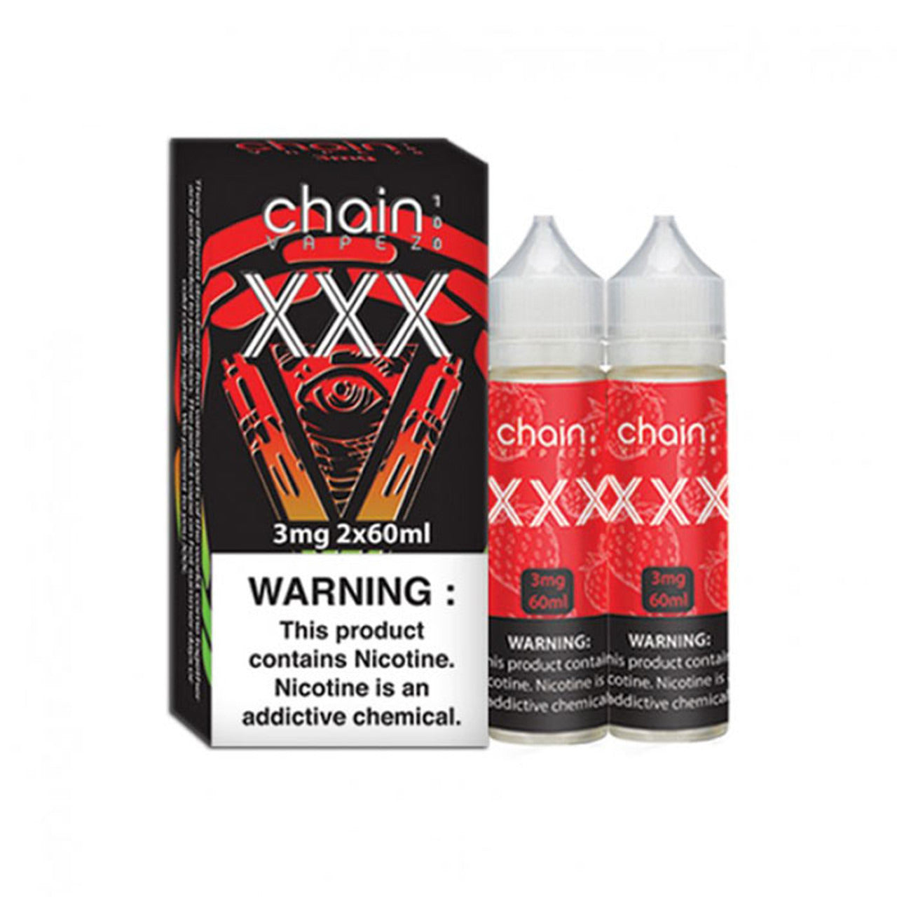 XXX by Chain Vapez 120mL (2x60mL)  with Packaging