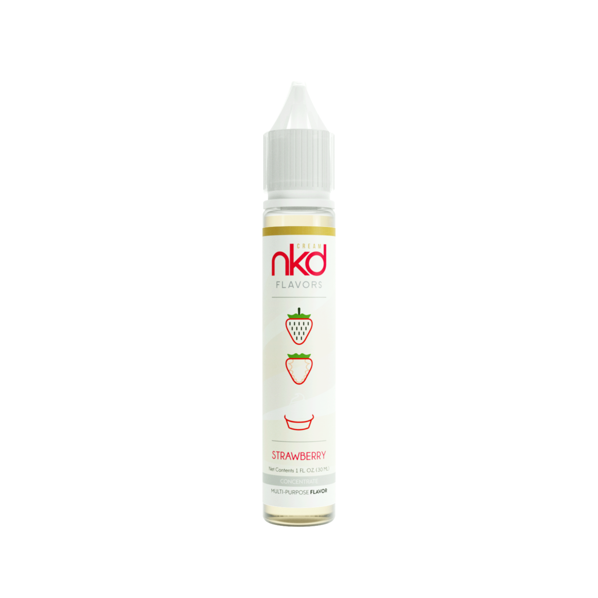 NKD Flavor Concentrate 30mL Bottle Strawberry Cream