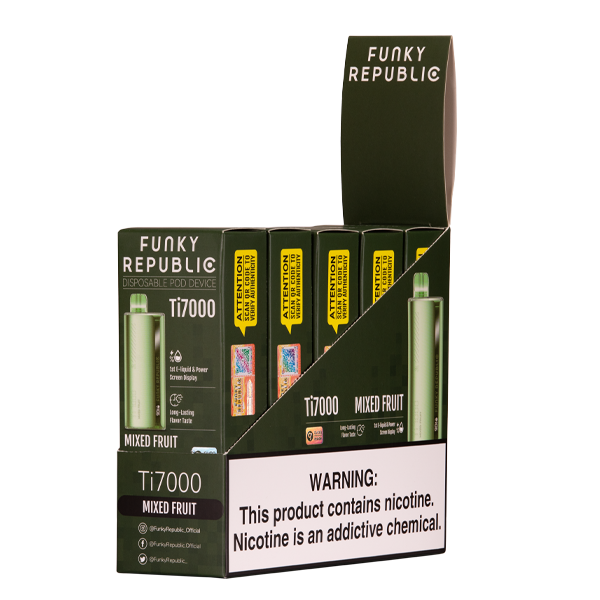 Funky Republic Ti7000 Disposable 7000 Puff 12.8mL 50mg Mixed Fruit