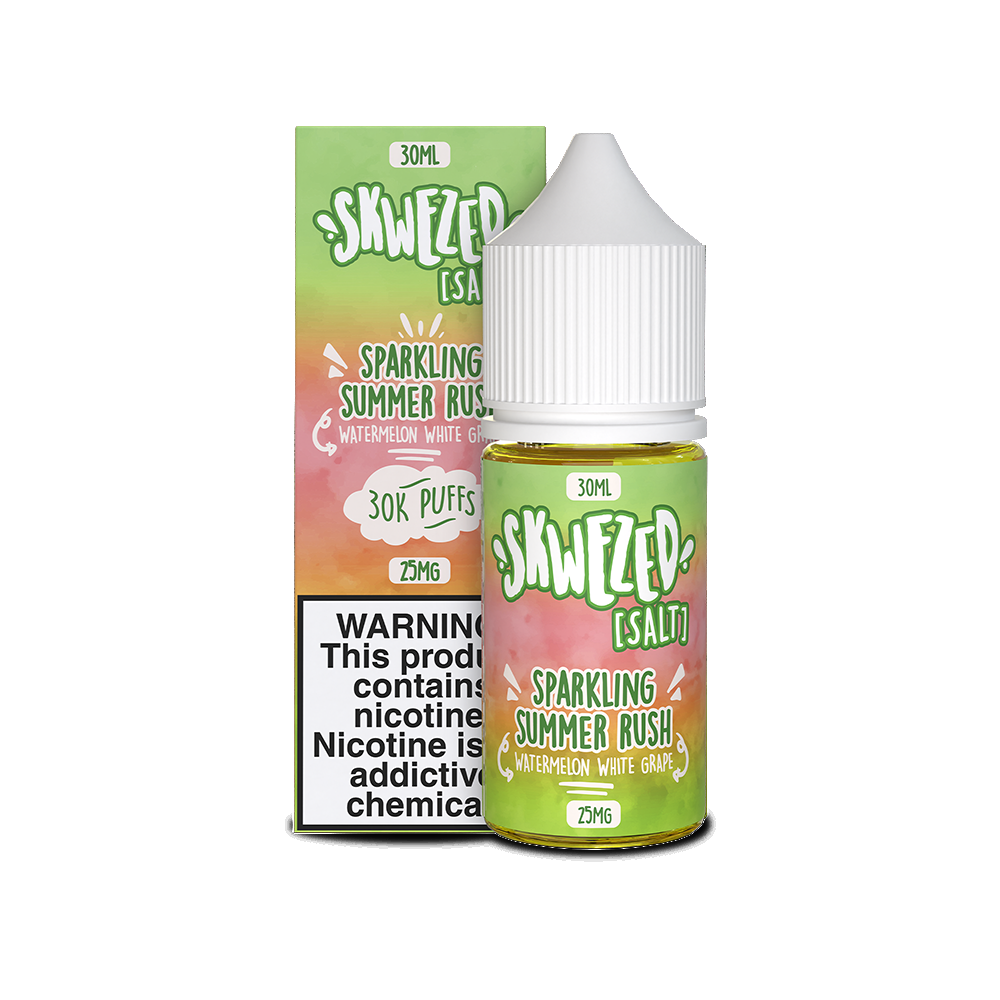 Sparkling Summer Rush (Watermelon White Grape) by Skwezed Salt Series E-Liquid 30mL (Salt Nic) with packaging