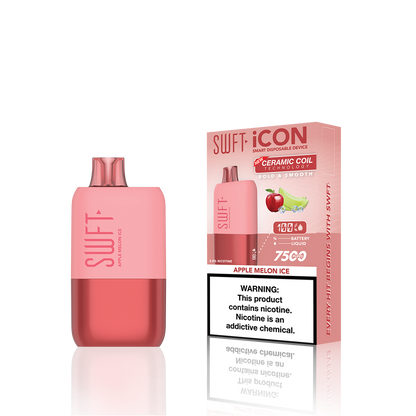 SWFT Icon Disposable | 7500 Puffs | 17mL | 5% Apple Melon Ice	 with Packaging