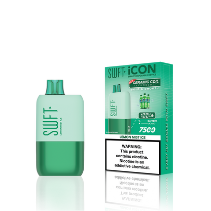 SWFT Icon Disposable | 7500 Puffs | 17mL | 5% Lemon Mist Ice	 with Packaging