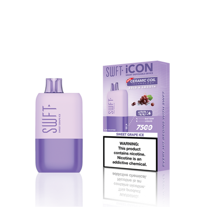 SWFT Icon Disposable | 7500 Puffs | 17mL | 5% Sweet Grape Ice	 with Packaging