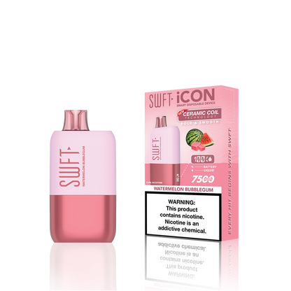 SWFT Icon Disposable | 7500 Puffs | 17mL | 5% Watermelon Bubblegum	 with Packaging