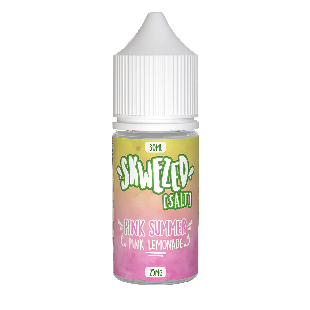 Pink Summer (Pink Lemonade) by Skwezed Salt Series E-Liquid 30mL (Salt Nic) bottle