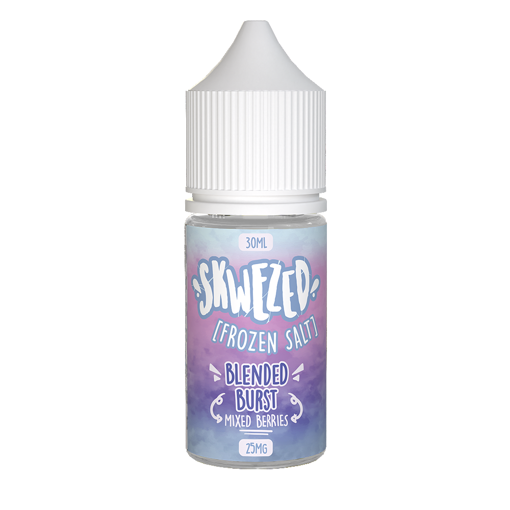 Frozen Blended Burst (Mixed Berries Ice) by Skwezed Salt Series E-Liquid 30mL (Salt Nic) bottle