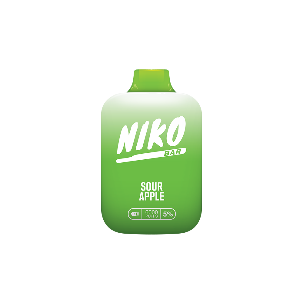 Niko Bar Disposable | 7000 Puffs | 15mL 50mg Sour Apple