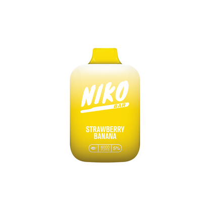 Niko Bar Disposable | 7000 Puffs | 15mL 50mg Strawberry Banana