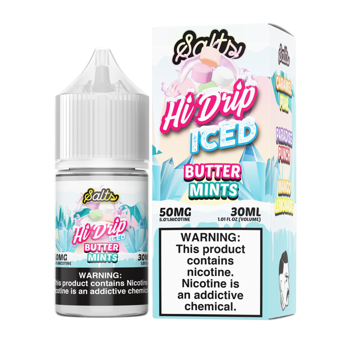 Butter Mints Iced by Hi-Drip Salt Series E-Liquid 30mL (Salt Nic) with Packaging