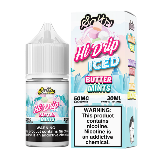 Butter Mints Iced by Hi-Drip Salt Series E-Liquid 30mL (Salt Nic) with Packaging