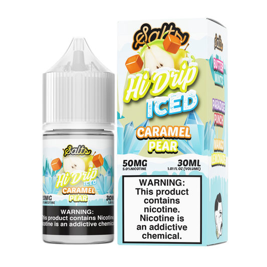 Caramel Pear Iced by Hi-Drip Salt Series E-Liquid 30mL (Salt Nic) with Packaging