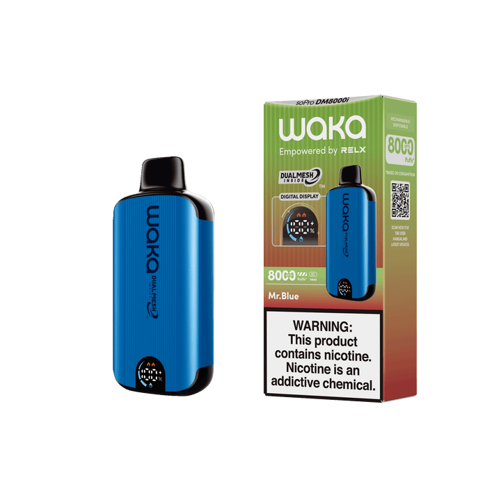 WAKA SoPro DM8000 17mL 8000 Puff Disposable Mr. Blue with Packaging