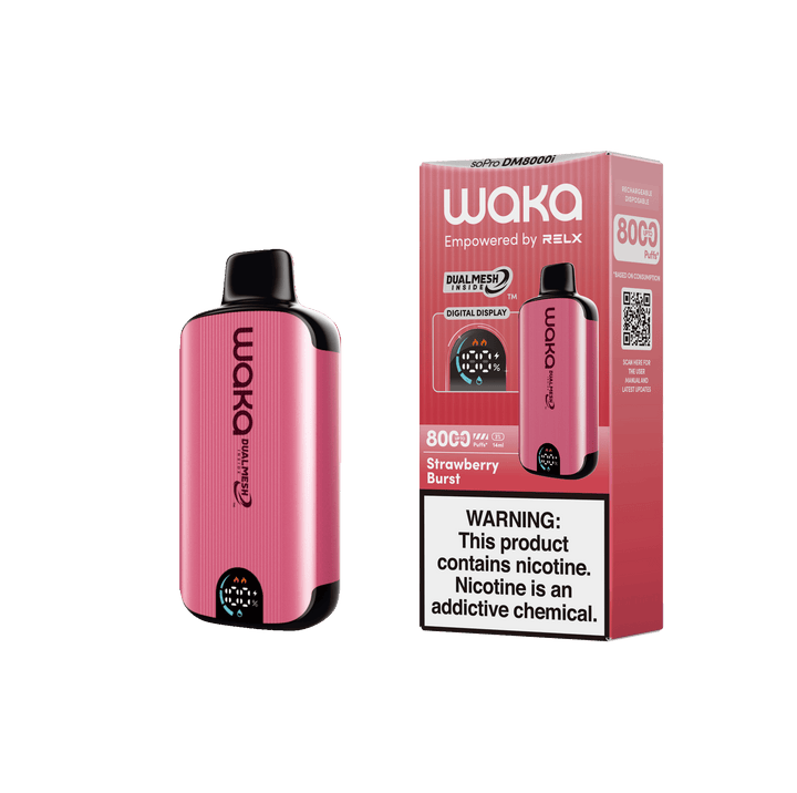 WAKA SoPro DM8000 17mL 8000 Puff Disposable Strawberry Burst with Packaging