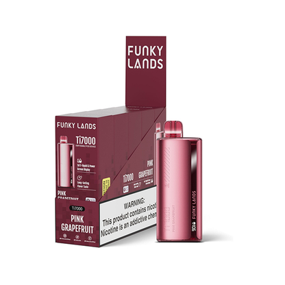 Funky Lands Ti7000 Disposable 7000 Puff 12.8mL 40-50mg Pink Grapefruit with Packaging