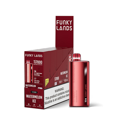 Funky Lands Ti7000 Disposable 7000 Puff 12.8mL 40-50mg Watermelon Ice with Packaging