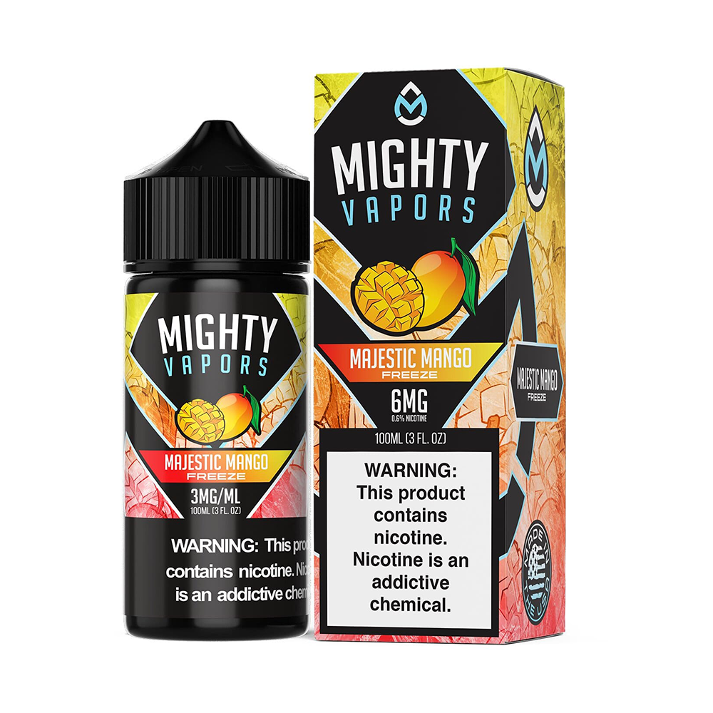 Majestic Mango Freeze by Mighty Vapors E-Juice 100mL(Freebase) with Packaging