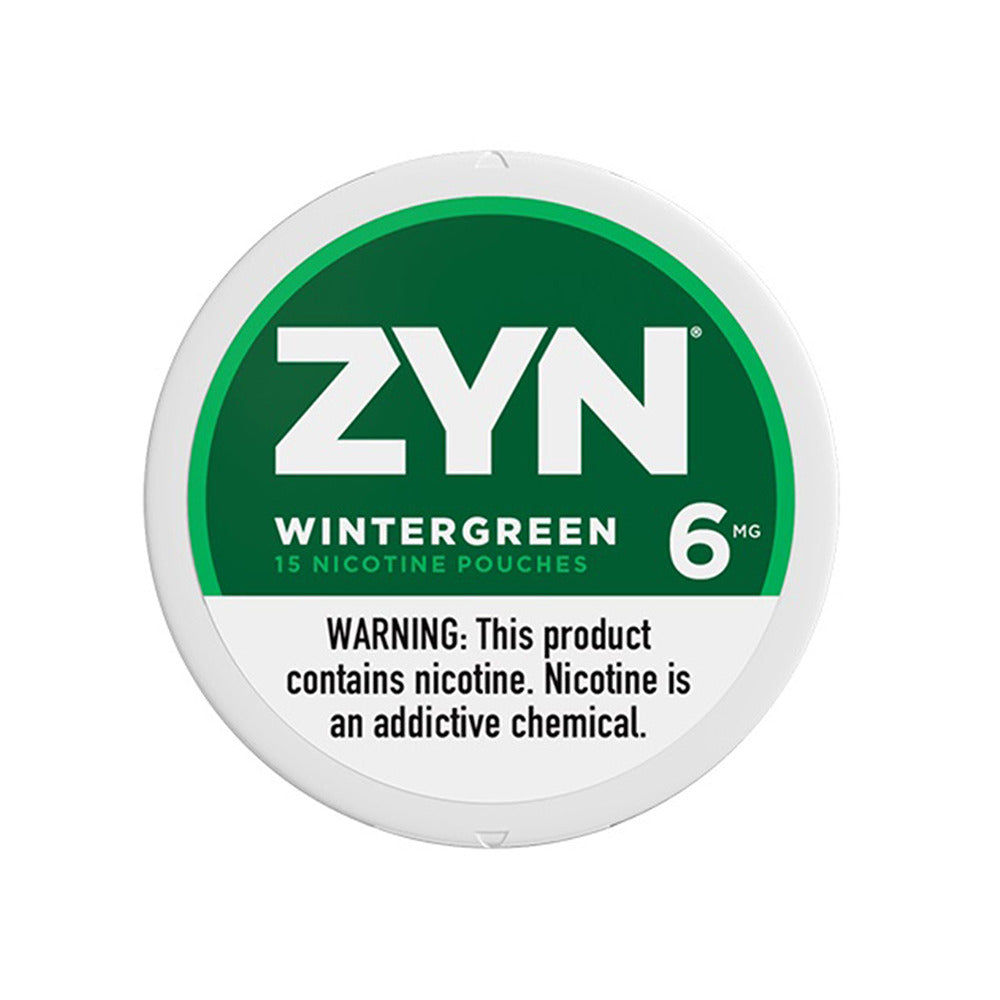 ZYN Nicotine Pouches (15ct Can)(5-Can Pack) Wintergreen Pouch