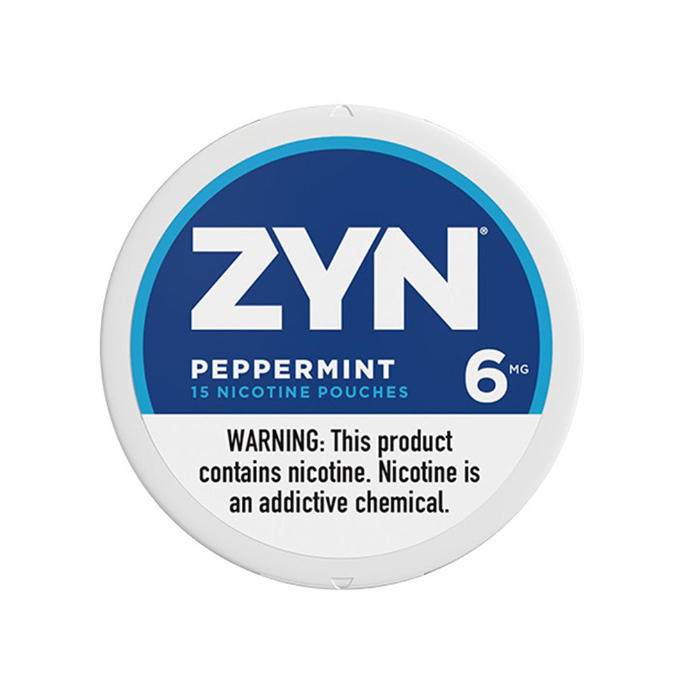 ZYN Nicotine Pouches (15ct Can)(5-Can Pack) Peppermint Pouch