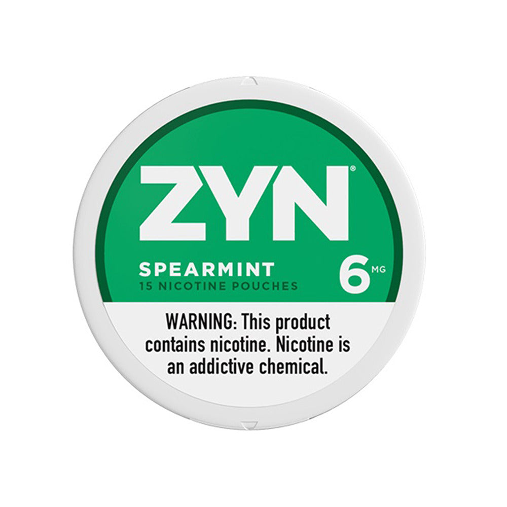 ZYN Nicotine Pouches (15ct Can)(5-Can Pack) Spearmint Pouch