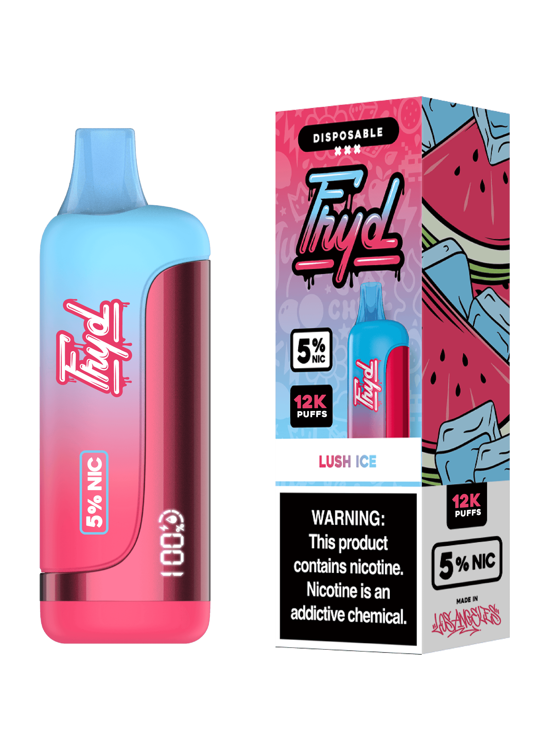 FRYD Disposable 12,000 Puffs (17mL) 50mg - Lush Ice