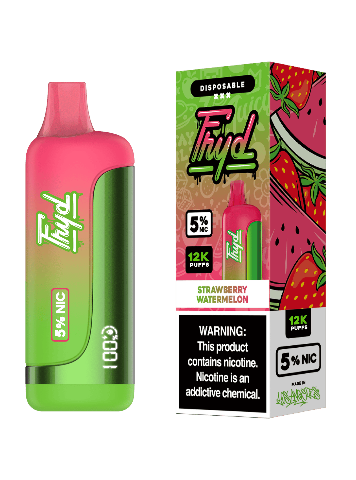 FRYD Disposable 12,000 Puffs (17mL) 50mg - Strawberry Watermelon