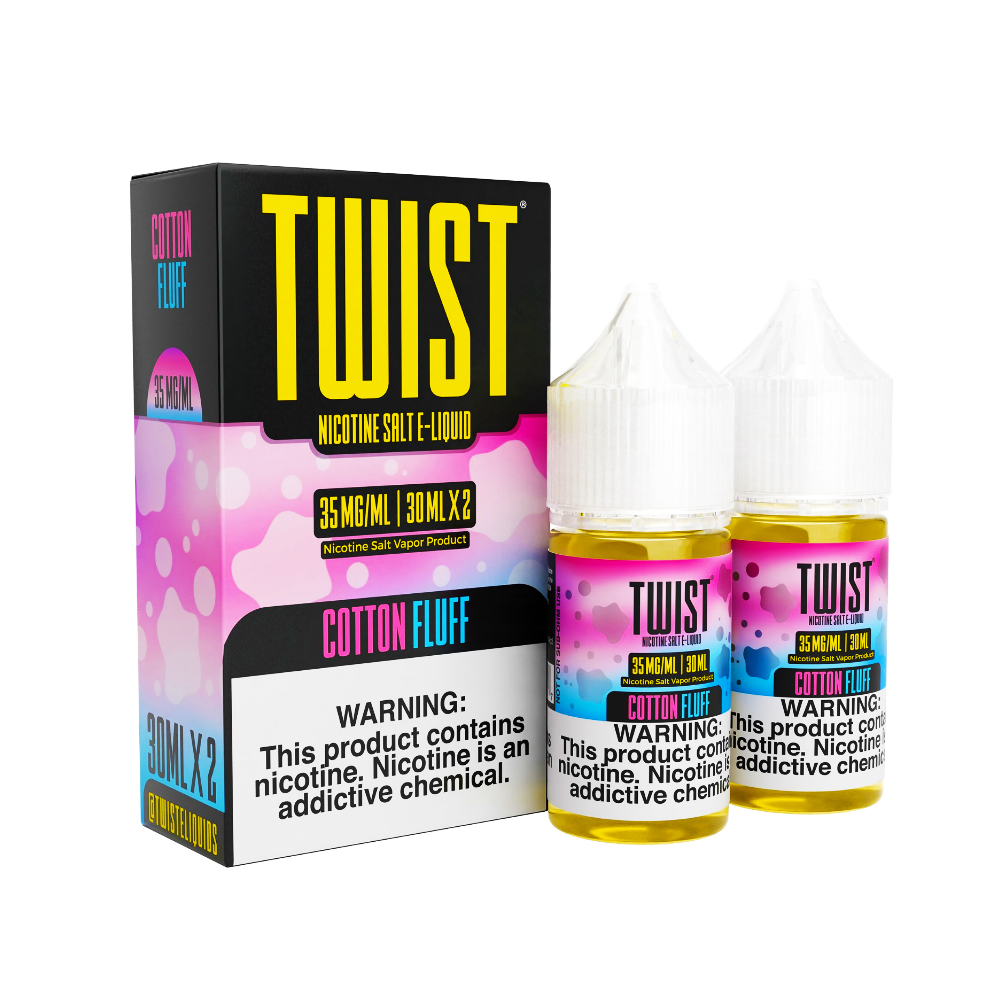 Cotton Fluff by Twist Salts Series E-Liquid x2-30mL (Salt Nic) with Packaging