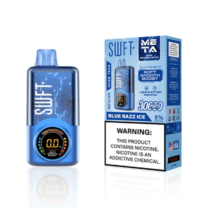 SWFT Meta Disposable blue razz ice with packaging