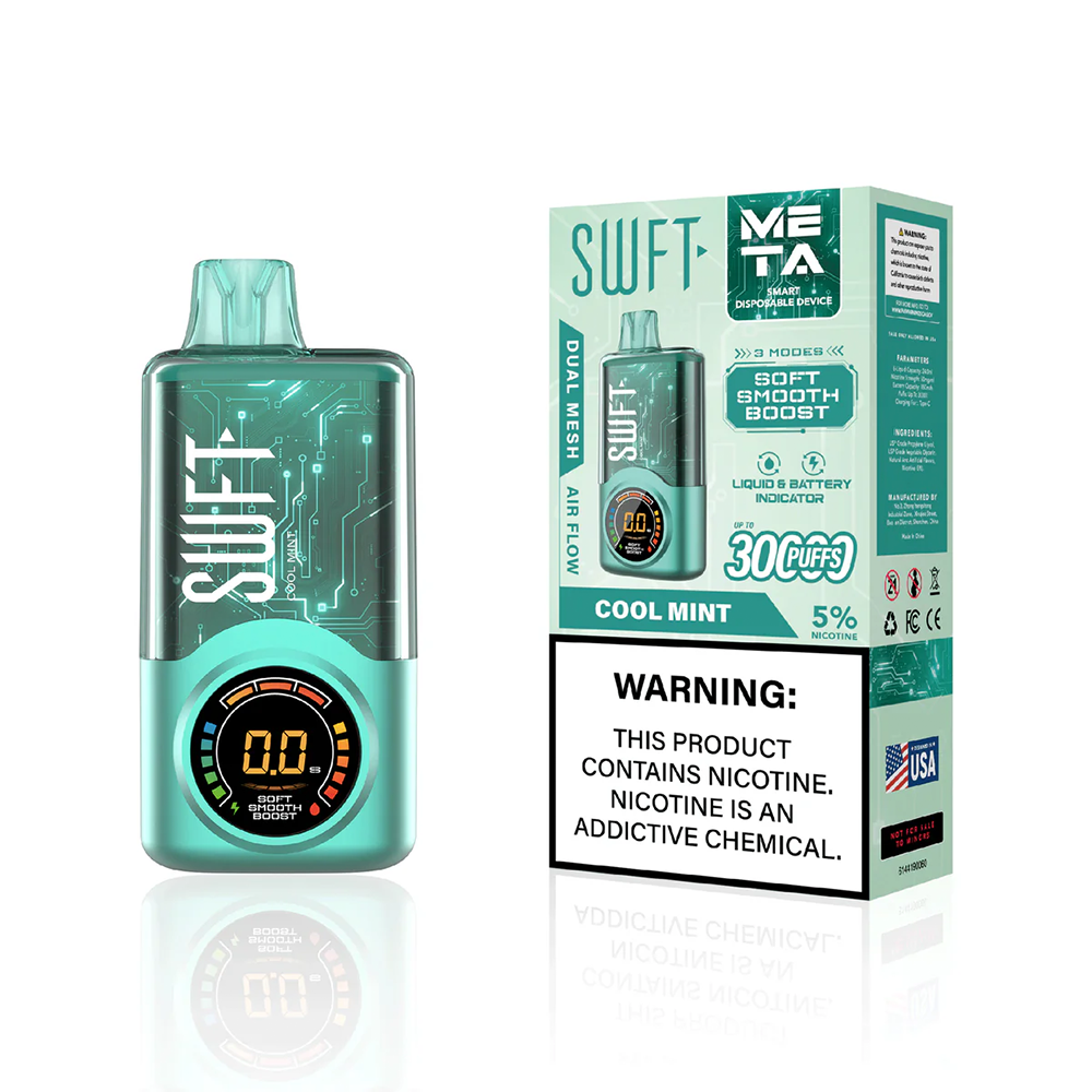 SWFT Meta Disposable cool mint with packaging