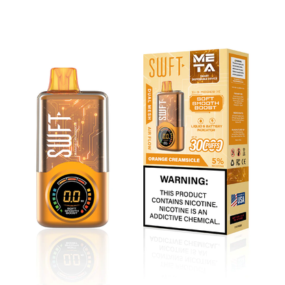 SWFT Meta Disposable orange creamsicle with packaging