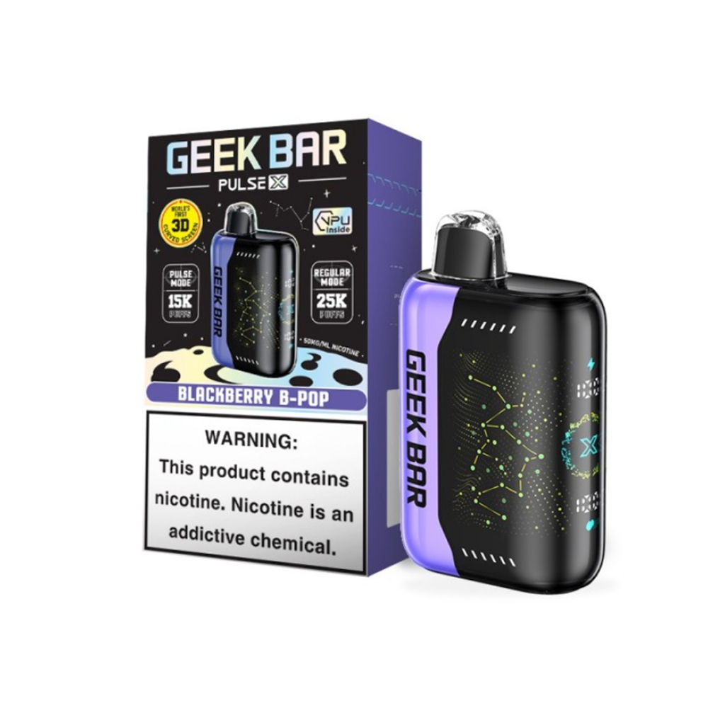 Geek Bar Pulse X Disposable - Blackberry B-Pop with Packaging