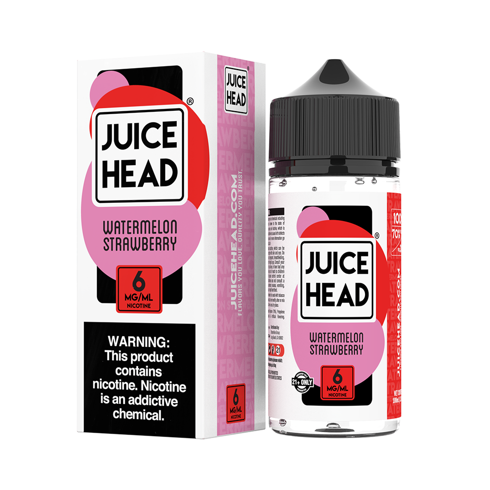 Juice Head Watermelon Strawberry SubOhm Vape Liquid 100mL 6mg with packaging